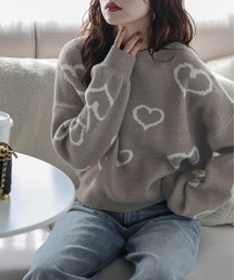 La-gemme | ランダムハートニット(ニット/セーター)