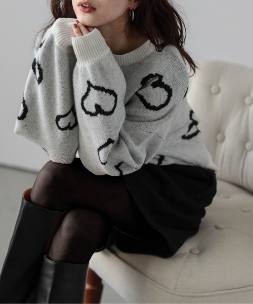 セール】ランダムハートニット（ニット/セーター）｜La-gemme