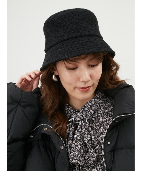 Mila Owen（ミラオーウェン）の「ツィードバケットハット（ハット・レディース・ホワイト/ブラック/その他・FREE）」の4枚目の写真