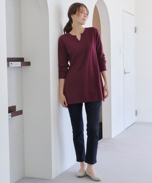 Tiaclasse(ティアクラッセ)の「マシュマロタッチデニムパンツ(デニムパンツ・レディース・ネイビー/ブルー・S/M/L)」の16枚目の写真