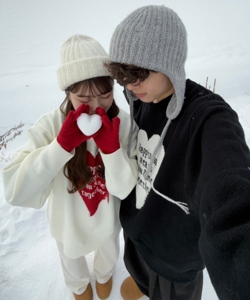 ビーティングハート　インポート糸セーター INTER FACTORY（インターファクトリー）の「ぐちまゆCP - ハート