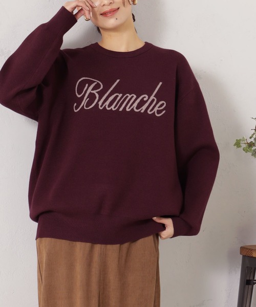 FOUND GOOD（ファウンドグッド）の「COZYロゴニットPO（ニット/セーター・レディース・ベージュ/グレー系5/グレー系8/レッド系8・L/S/M）」の4枚目の写真