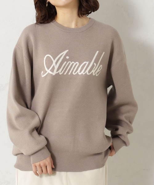 FOUND GOOD（ファウンドグッド）の「COZYロゴニットPO（ニット/セーター・レディース・ベージュ/グレー系5/グレー系8/レッド系8・L/S/M）」の10枚目の写真