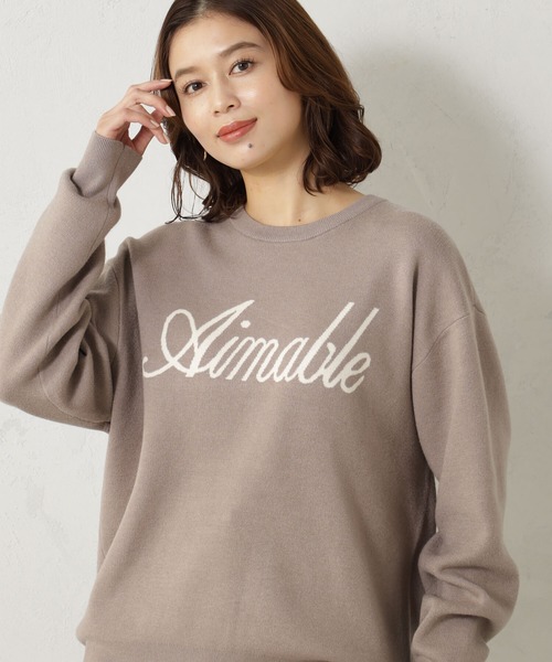 FOUND GOOD（ファウンドグッド）の「COZYロゴニットPO（ニット/セーター・レディース・ベージュ/グレー系5/グレー系8/レッド系8・L/S/M）」の12枚目の写真