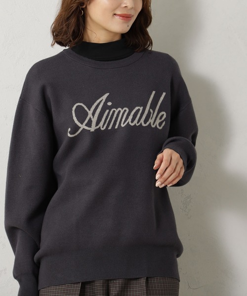 FOUND GOOD（ファウンドグッド）の「COZYロゴニットPO（ニット/セーター・レディース・ベージュ/グレー系5/グレー系8/レッド系8・L/S/M）」の15枚目の写真