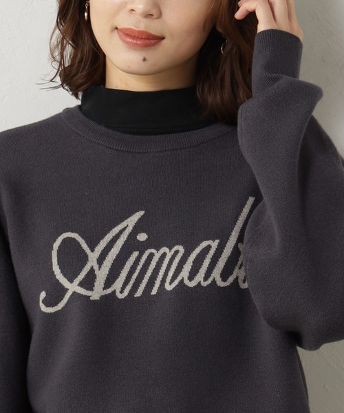 FOUND GOOD（ファウンドグッド）の「COZYロゴニットPO（ニット/セーター・レディース・ベージュ/グレー系5/グレー系8/レッド系8・L/S/M）」の16枚目の写真