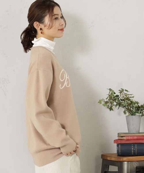 FOUND GOOD（ファウンドグッド）の「COZYロゴニットPO（ニット/セーター・レディース・ベージュ/グレー系5/グレー系8/レッド系8・L/S/M）」の18枚目の写真