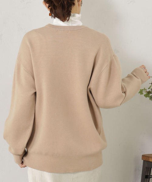 FOUND GOOD（ファウンドグッド）の「COZYロゴニットPO（ニット/セーター・レディース・ベージュ/グレー系5/グレー系8/レッド系8・L/S/M）」の19枚目の写真