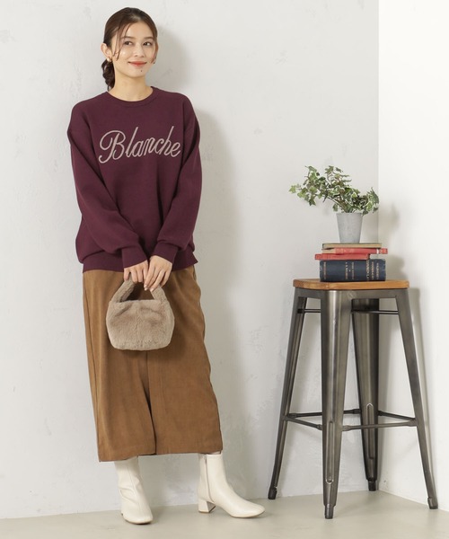 FOUND GOOD（ファウンドグッド）の「COZYロゴニットPO（ニット/セーター・レディース・ベージュ/グレー系5/グレー系8/レッド系8・L/S/M）」の9枚目の写真