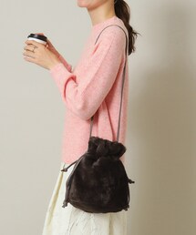 ITS'DEMO | 巾着2WAYファーショルダー(ショルダーバッグ)