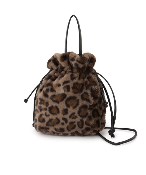 ITS'DEMO（イッツデモ）の「◆巾着2WAYファーショルダー（ショルダーバッグ・レディース・ダークグレー/ベージュ系その他4/グレー/ブラウン系・00）」の16枚目の写真