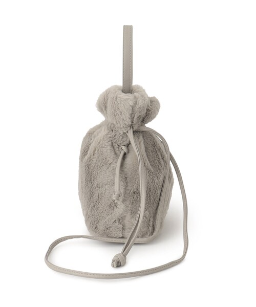 ITS'DEMO（イッツデモ）の「◆巾着2WAYファーショルダー（ショルダーバッグ・レディース・ダークグレー/ベージュ系その他4/グレー/ブラウン系・00）」の18枚目の写真