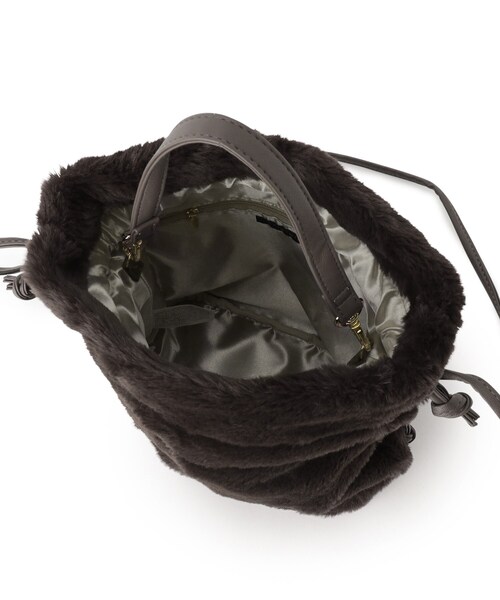 ITS'DEMO（イッツデモ）の「◆巾着2WAYファーショルダー（ショルダーバッグ・レディース・ダークグレー/ベージュ系その他4/グレー/ブラウン系・00）」の22枚目の写真