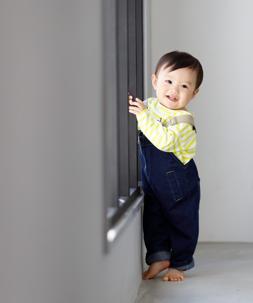 MAKE YOUR DAY(メイクユアデイ)の「フロントジップオーバーオール■80~140cm(サロペット/オーバーオール・キッズ・ベージュ/ネイビー/ブルー/オフホワイト・80/90/100/110/120/130/140)」の13枚目の写真