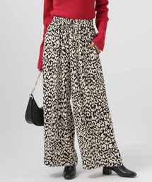 BAYFLOW | [シワになりにくい]レオパード柄ワイドパンツ(その他パンツ)