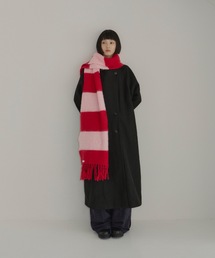 haek（ハク）の「border fringe muffler/ボーダーフリンジマフラー