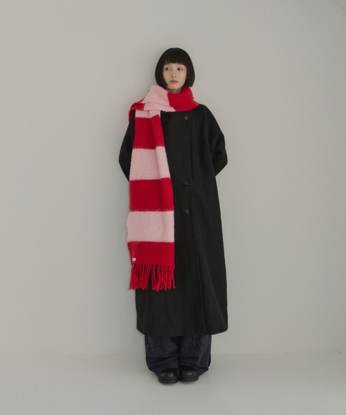 haek（ハク）の「border fringe muffler/ボーダーフリンジマフラー