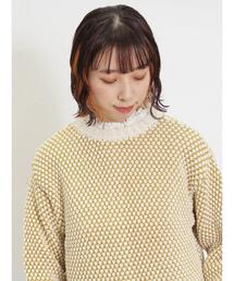 Samansa Mos2 | ラーベン編み前後2WAYニット(カーディガン/ボレロ)