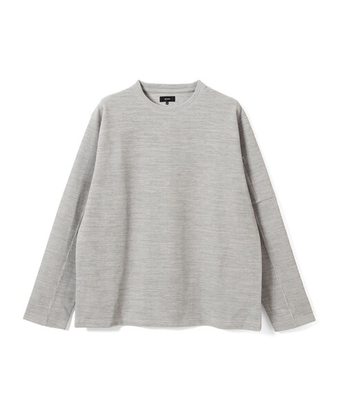 BEAMS（ビームス）の「ダブルフェイス ロングスリーブ（Tシャツ/カットソー・メンズ・グレー/オリーブ・S/M/L/XL）」の12枚目の写真