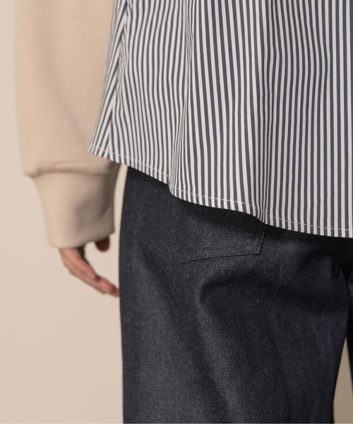 DOLLUPOOPS（ドールアップウップス）の「【ZOZO限定商品】ストライプシャツレイヤードライク配色トップス（その他トップス・レディース・グリーン・38）」の15枚目の写真