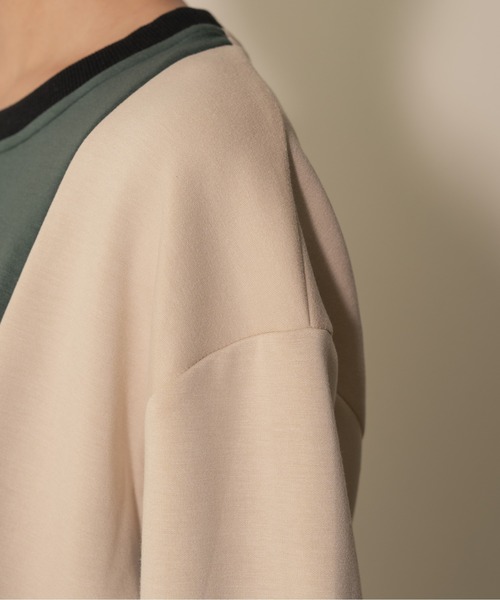 DOLLUPOOPS（ドールアップウップス）の「【ZOZO限定商品】ストライプシャツレイヤードライク配色トップス（その他トップス・レディース・グリーン・38）」の9枚目の写真