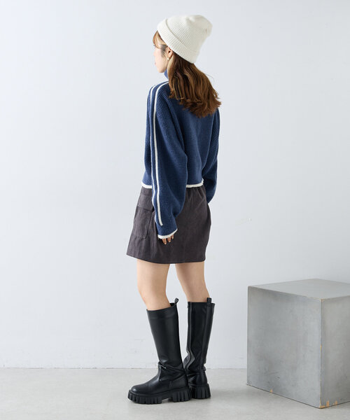 セール】ラインWジップニット（ニット/セーター）｜w closet（ダブル