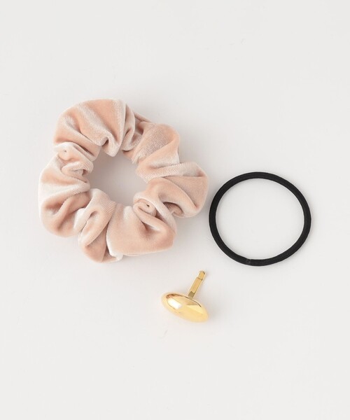 green label relaxing（グリーンレーベルリラクシング）の「GLR シュシュ ヘアカフ / キッズ（その他ヘアアクセサリー・キッズ・ブラック/ナチュラル・FREE）」の2枚目の写真