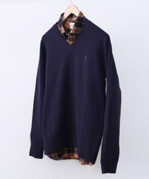 coen | ラムウールVネックニットプルオーバー(ニット/セーター)