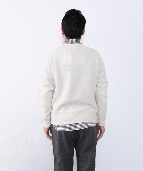 coen（コーエン）の「ラムウールVネックニットプルオーバー（ニット/セーター・メンズ・ライトグレー/ブラウン/ネイビー/ワイン/オフホワイト/ケリー・SMALL/MEDIUM/X-LARGE/LARGE）」の17枚目の写真