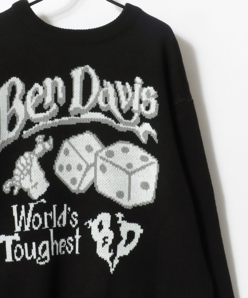 BEN DAVIS(ベンデイビス)の「BEN DAVIS/ベンデイビス CLASSIC LOGO KNIT TOP/オーバーサイズ ニット ストリート バックプリント ロゴ ワンポイント刺繍 セーター/レディース メンズ(ニット/セーター・メンズ・グレー/ブラック/アイボリー/マスタード・M/L/XL)」の8枚目の写真