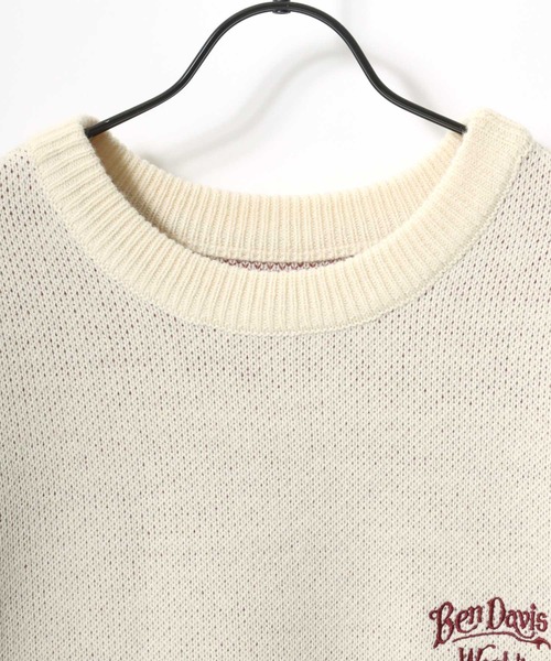 BEN DAVIS(ベンデイビス)の「BEN DAVIS/ベンデイビス CLASSIC LOGO KNIT TOP/オーバーサイズ ニット ストリート バックプリント ロゴ ワンポイント刺繍 セーター/レディース メンズ(ニット/セーター・メンズ・グレー/ブラック/アイボリー/マスタード・M/L/XL)」の21枚目の写真