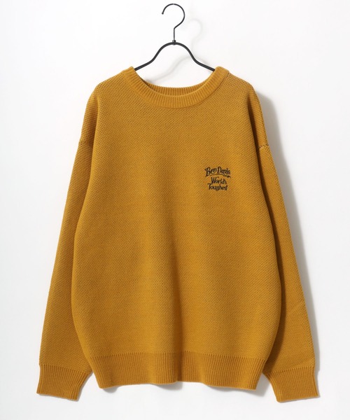 BEN DAVIS(ベンデイビス)の「BEN DAVIS/ベンデイビス CLASSIC LOGO KNIT TOP/オーバーサイズ ニット ストリート バックプリント ロゴ ワンポイント刺繍 セーター/レディース メンズ(ニット/セーター・メンズ・グレー/ブラック/アイボリー/マスタード・M/L/XL)」の19枚目の写真