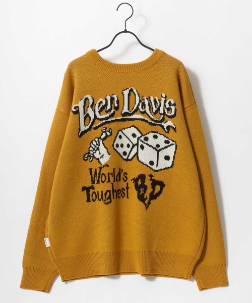 BEN DAVIS(ベンデイビス)の「BEN DAVIS/ベンデイビス CLASSIC LOGO KNIT TOP/オーバーサイズ ニット ストリート バックプリント ロゴ ワンポイント刺繍 セーター/レディース メンズ(ニット/セーター・メンズ・グレー/ブラック/アイボリー/マスタード・M/L/XL)」の20枚目の写真