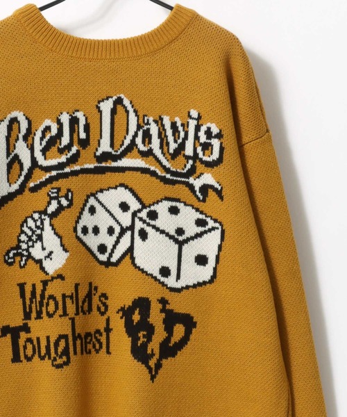 BEN DAVIS(ベンデイビス)の「BEN DAVIS/ベンデイビス CLASSIC LOGO KNIT TOP/オーバーサイズ ニット ストリート バックプリント ロゴ ワンポイント刺繍 セーター/レディース メンズ(ニット/セーター・メンズ・グレー/ブラック/アイボリー/マスタード・M/L/XL)」の12枚目の写真