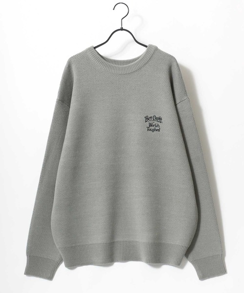 BEN DAVIS(ベンデイビス)の「BEN DAVIS/ベンデイビス CLASSIC LOGO KNIT TOP/オーバーサイズ ニット ストリート バックプリント ロゴ ワンポイント刺繍 セーター/レディース メンズ(ニット/セーター・メンズ・グレー/ブラック/アイボリー/マスタード・M/L/XL)」の17枚目の写真