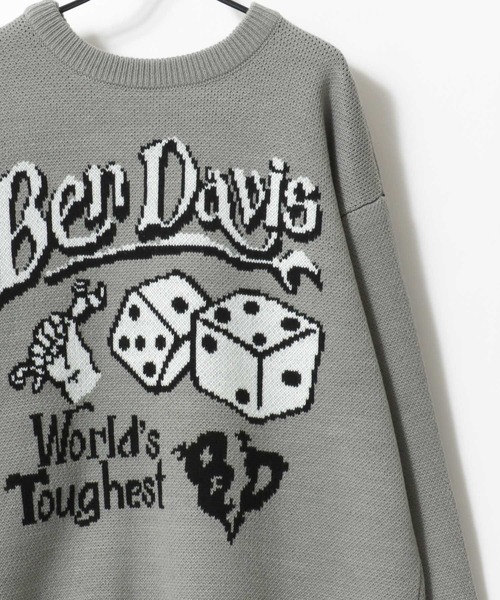 BEN DAVIS(ベンデイビス)の「BEN DAVIS/ベンデイビス CLASSIC LOGO KNIT TOP/オーバーサイズ ニット ストリート バックプリント ロゴ ワンポイント刺繍 セーター/レディース メンズ(ニット/セーター・メンズ・グレー/ブラック/アイボリー/マスタード・M/L/XL)」の10枚目の写真