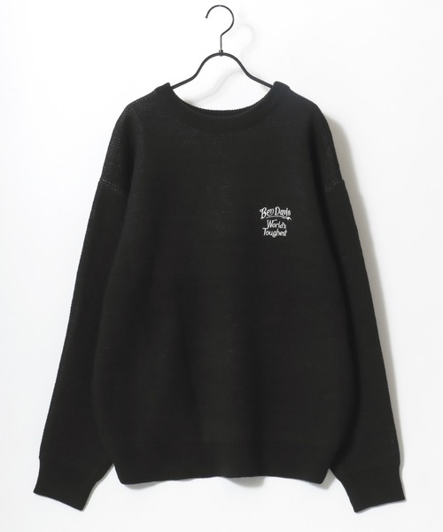 BEN DAVIS(ベンデイビス)の「BEN DAVIS/ベンデイビス CLASSIC LOGO KNIT TOP/オーバーサイズ ニット ストリート バックプリント ロゴ ワンポイント刺繍 セーター/レディース メンズ(ニット/セーター・メンズ・グレー/ブラック/アイボリー/マスタード・M/L/XL)」の15枚目の写真
