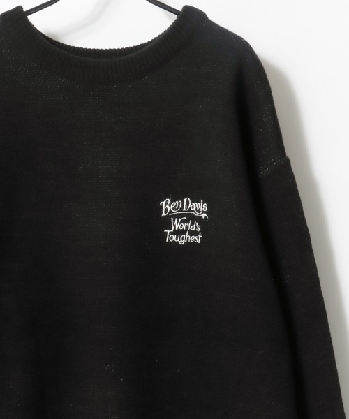 BEN DAVIS(ベンデイビス)の「BEN DAVIS/ベンデイビス CLASSIC LOGO KNIT TOP/オーバーサイズ ニット ストリート バックプリント ロゴ ワンポイント刺繍 セーター/レディース メンズ(ニット/セーター・メンズ・グレー/ブラック/アイボリー/マスタード・M/L/XL)」の7枚目の写真