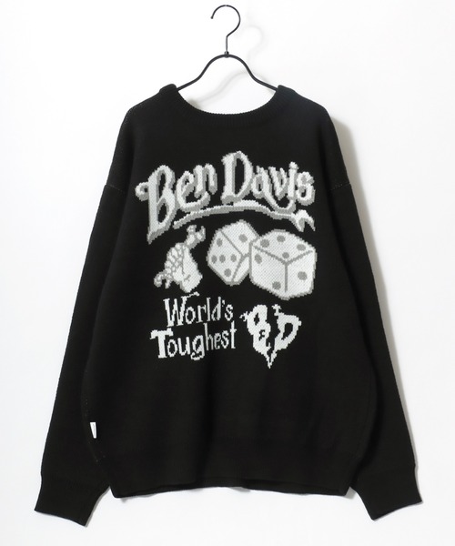 BEN DAVIS(ベンデイビス)の「BEN DAVIS/ベンデイビス CLASSIC LOGO KNIT TOP/オーバーサイズ ニット ストリート バックプリント ロゴ ワンポイント刺繍 セーター/レディース メンズ(ニット/セーター・メンズ・グレー/ブラック/アイボリー/マスタード・M/L/XL)」の16枚目の写真