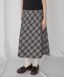 Unblend（アンブレンド）の「【Unblend】バイアスチェック/ドット フレアスカート（スカート）」
