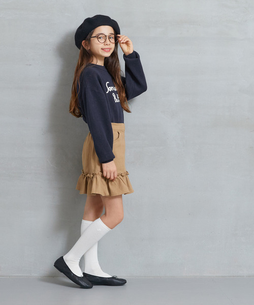 coca（coca）（コカ）の「【WEB限定セール】キッズ　親子お揃いロゴ刺繍ニット（ニット/セーター・キッズ・アイボリー/ネイビー・120/130/140/150）」の10枚目の写真