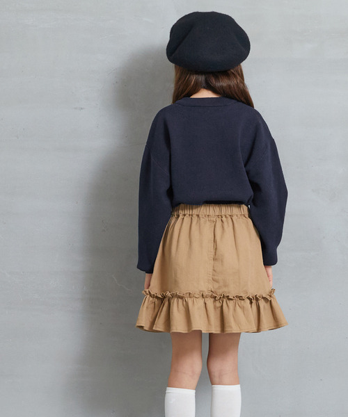 coca（coca）（コカ）の「【WEB限定セール】キッズ　親子お揃いロゴ刺繍ニット（ニット/セーター・キッズ・アイボリー/ネイビー・120/130/140/150）」の11枚目の写真