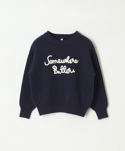 coca（coca）（コカ）の「【WEB限定セール】キッズ　親子お揃いロゴ刺繍ニット（ニット/セーター・キッズ・アイボリー/ネイビー・120/130/140/150）」の18枚目の写真