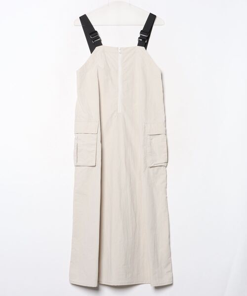 B:MING by BEAMS（ビーミングバイビームス）の「【洗える】2WAY ミリタリー ワンピース（S～M）（ジャンパースカート・レディース・ダークグリーン/ナチュラル・MEDIUM/SMALL）」の4枚目の写真