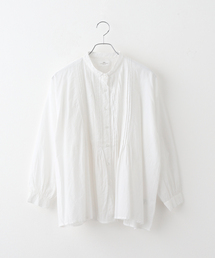 【SOIL/ソイル】CAMBRIC BANDED COLLAR SHIRT