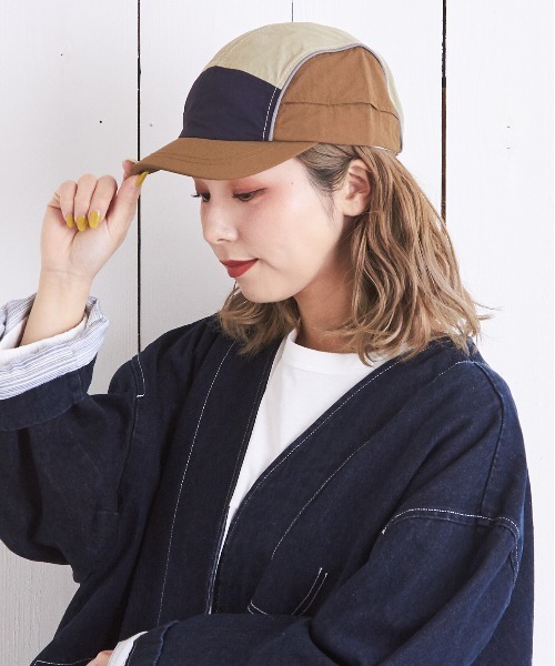 CUBE SUGAR(キューブシュガー)の「配色ワークキャップ(キャップ・レディース・グレー/ブラック/ベージュ・M)」の3枚目の写真