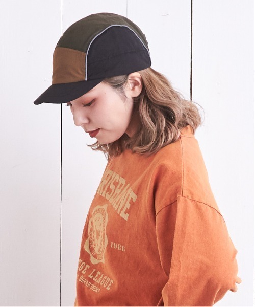 CUBE SUGAR(キューブシュガー)の「配色ワークキャップ(キャップ・レディース・グレー/ブラック/ベージュ・M)」の2枚目の写真