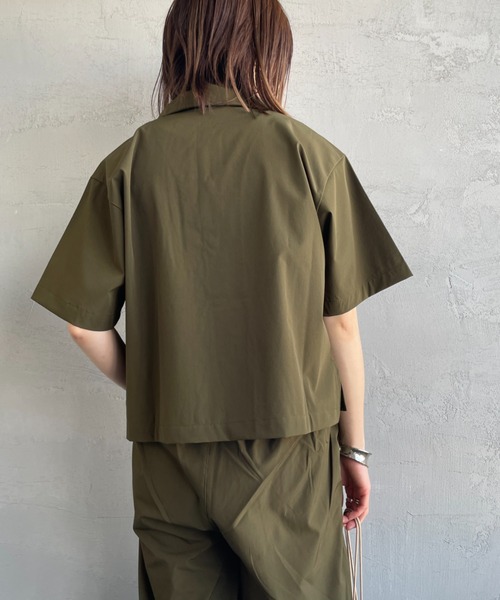 THOUSAND MILE（サウザンドマイル）の「[THOUSAND MILE/サウザンド マイル] 別注 サマーバケーション ワイドパンツセットアップ（セットアップ・レディース・ネイビー/オリーブ/チャコールグレー/ブラック・F）」の10枚目の写真