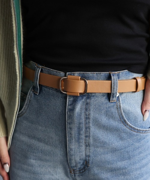 ap retro（アプレトロ）の「【選べる】フェイクレザーノンホールベルト（ベルト・レディース・ベージュ/モカ/ブラウン/キャメル/ベージュ系その他/ブラック系その他/ブラック・FREE）」の5枚目の写真