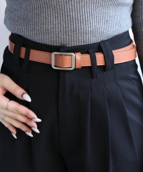 ap retro（アプレトロ）の「【選べる】フェイクレザーノンホールベルト（ベルト・レディース・ベージュ/モカ/ブラウン/キャメル/ベージュ系その他/ブラック系その他/ブラック・FREE）」の6枚目の写真